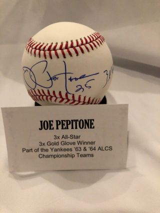 Joe Pepitone Autograph Baseball Tristar Hodden Treasures