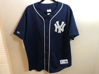 Vintage Mlb Bernie Williams York Yankees Majestic Mesh Baseball Jersey Xl