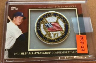 2010 Topps Commemorative Patch 1971 All Star Game Bobby Murcer Yankees Mcp - 24