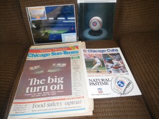 Chicago Cubs,  Pkg.  From First Night Game In Wrigley Field