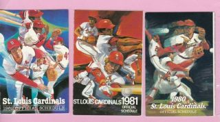 1980 1981 1982 St.  Louis Cardinals Baseball Schedule Set