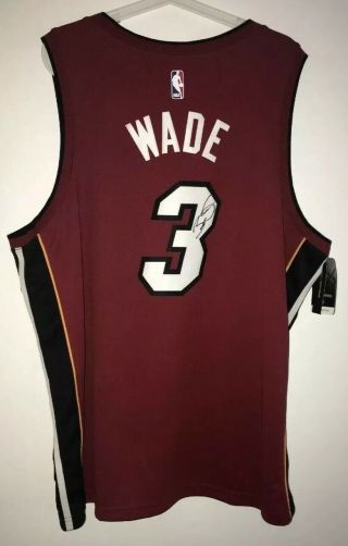 Dwyane Wade Signed Miami Heat Jersey Size Xxl