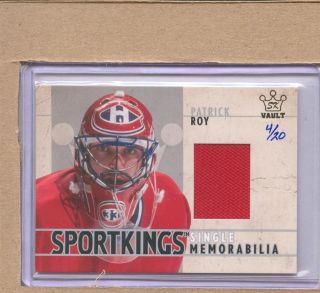 Patrick Roy Sm - 42 2015 Sportkings Vault Series A Game - Jersey 04/20