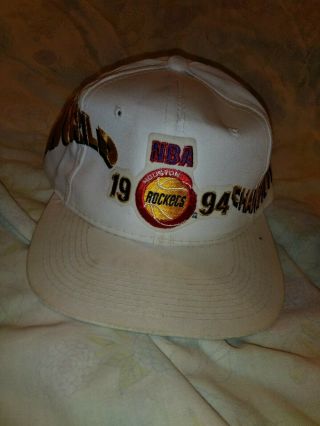 Vintage Houston Rockets 1994 Nba World Champions Snapback Hat Cap