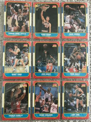 1986 Fleer Basketball Near Complete Set (131/132) Minus Jordan And No Stickers