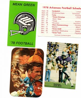 1978 North Texas State College Football Pocket Schedules (2)