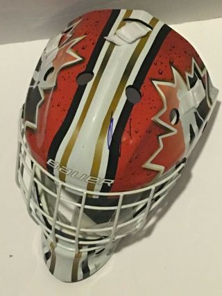 Roberto Luongo Signed Full - Size Team Canada Goalie Mask Helmet Proof