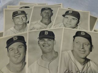 Set Of Thirty Vintage Red Sox 6 X 9 Souvenir Baseball Photos Photographs Boston