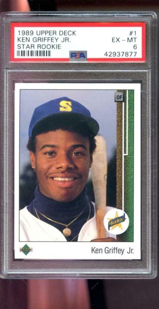 1989 Upper Deck 1 Ken Griffey Jr.  Star Rookie Rc Psa 6 Graded Baseball Card