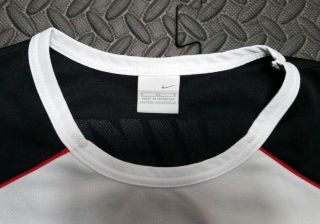 Men ' s Nike Swoosh Basketball Color Block Mesh Jersey SZ XL White/Black 2