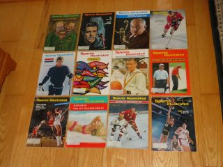 12 Old 1966 Sports Illustrated Magazines Hockey Stan Mikita Adolph Rupp Golf,
