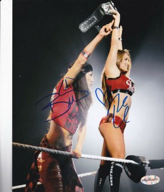 Wwe Wrestling Bellas Twins Nikki Brie Dual Autographed Signed 8x10 Photo