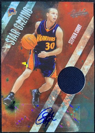 Stephen Curry 2009 - 10 Panini Absolute Star Gazing Rc Rookie Patch Auto 7/25