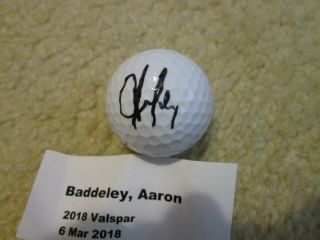 Aaron Baddeley Signed Callaway Golf Ball