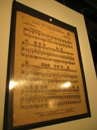 1938 " Hail To The Redskins " Sheet Music Signed By Composer Barnee Breeskin