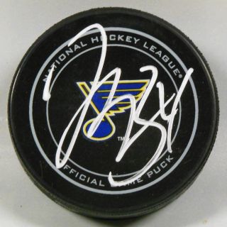 Jake Allen Signed St Louis Blues Official Game Hockey Puck 1007281