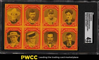 1929 Exhibits Star Picture Stamps W/ Babe Ruth Dempsey Chaplin Sgc 4 Vgex (pwcc)
