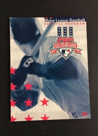 Cleveland Indians 1997 All - Star Game Official Mlb Program World Series Year