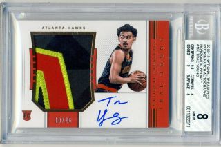 2018 - 19 National Treasures Rookie Rpa Bronze Trae Young Auto Patch Rc Sp /25