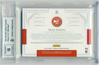 2018 - 19 National Treasures Rookie RPA Bronze Trae Young Auto Patch RC SP /25 2