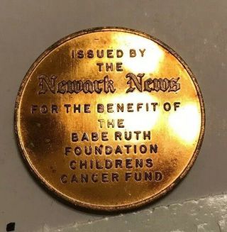 1895 - 1948 George Herman Ruth Medal Newark News Coin Babe Ruth Foundation 2