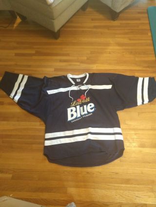 Labatt Blue Pilsner Beer Hockey Jersey Men/adult Xl/xxl Warrior Brand