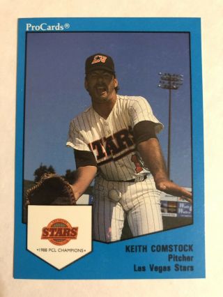 1989 Procards Keith Comstock Error Ball To Nuts As Seen On Espn