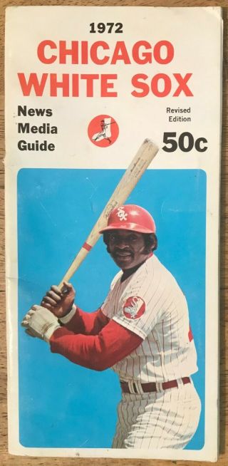 1972 Chicago White Sox News Media Guide - Dick Allen - Baseball Schedule