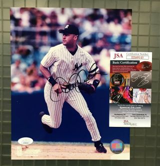Derek Jeter Signed 8x10 Photo Autographed Auto Jsa York Yankees