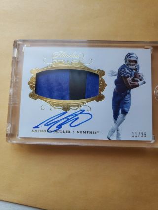 2018 Panini Flawless Anthony Miller Rookie Autograph Dual Color Patch 11/25