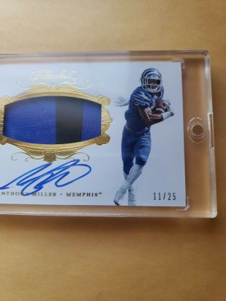 2018 Panini Flawless Anthony Miller Rookie Autograph Dual Color Patch 11/25 2