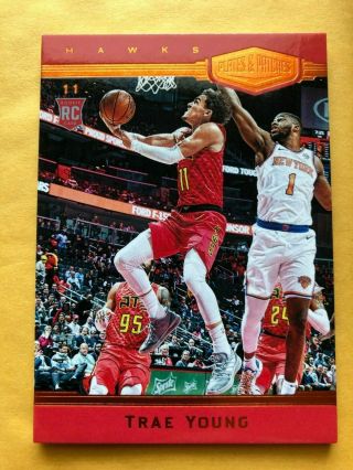 2018 - 19 Chronicles Plates Patches Trae Young Rc /49 Orange Parallel 371 Hawks