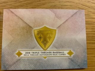 2018 Topps Triple Threads RC Deca Auto Patch Relic Book RC Ohtani / Acuna 08/10 5