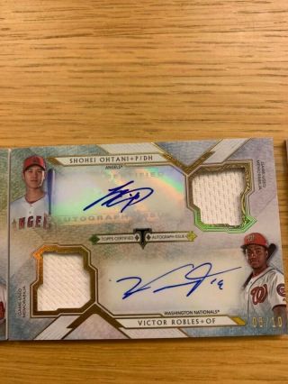 2018 Topps Triple Threads RC Deca Auto Patch Relic Book RC Ohtani / Acuna 08/10 8