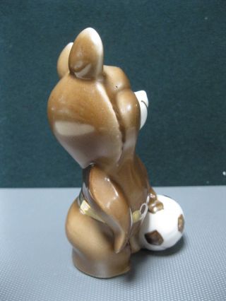 OLYMPIC MISHA BEAR FOOTBALL porcelain figurine Olympiad GAMES MOSCOW 1980 USSR 5