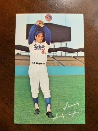 1966 Post Card 3x5 Sandy Koufax Los Angeles Dodgers Plastichrome Mlb.  Baseball