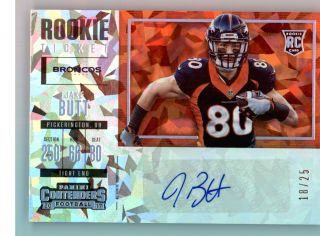 2017 Panini Contenders Cracked Ice Ticket Autograph Auto 253 Jake Butt 18/25 Rc