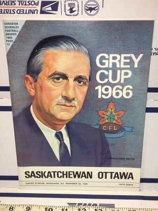 Saskatchewan Roughriders 1966 Grey Cup Program Ottawa