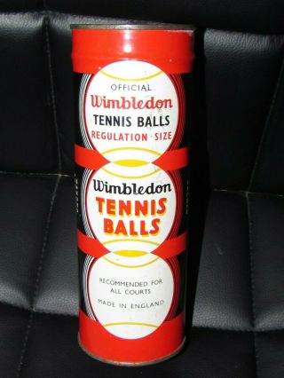Vintage Official Wimbledon Regulation Tennis Ball Key Wind Can Nos