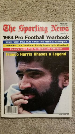 The Sporting News 1984 Pro Football Yearbook Franco Harris Cover