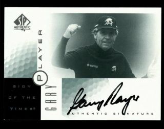 Gary Player Auto 2001 Sp Authentic Sign Of The Times Ud Sott Autograph