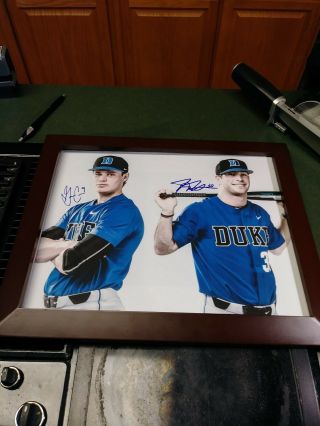 Griffin Conine Jimmy Herron Duke Blue Devils Baseball Signed 11x14 Framed Photo