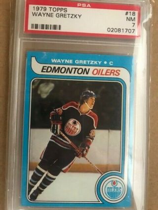 1979 Topps Wayne Gretzky 18 Psa 7 Nm Rookie Card Hof