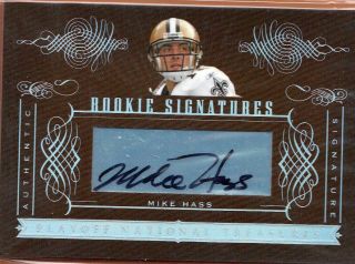 2006 National Treasures Rookie Auto - Mike Hass 174 - Saints Rc /200 Bv$15
