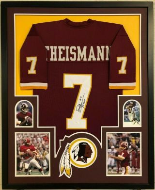 Framed Washington Redskins Joe Theismann Autographed Signed Insc Jersey Jsa