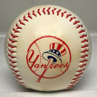 Mickey Mantle Single Signed Yankee Logo Baseball AUTO JSA LOA NY Yankees HOF 2