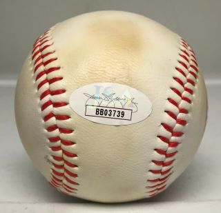 Mickey Mantle Single Signed Yankee Logo Baseball AUTO JSA LOA NY Yankees HOF 3