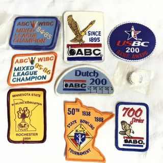 American Bowling Congress Patches Mint/unused With Minnesota Patches