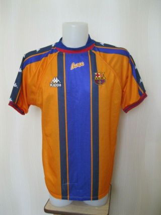 Fc Barcelona 1996/1997 Away L Kappa Shirt Jersey Maillot Soccer Football Barca