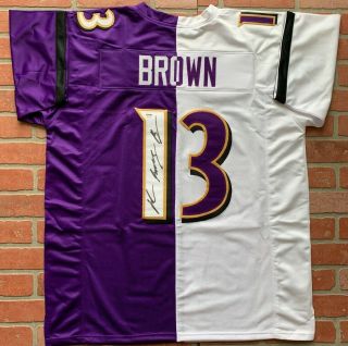 John Smokey Brown Autographed Signed Inscribed Jersey Nfl Baltimore Ravens Psa